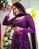 aditi-ravi-violet-party-wear-dress-photos