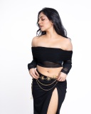ahaana-krishna-in-black-Twisted-Drape-A-line-Skirt-fashion-glamour-outfit-photos-003