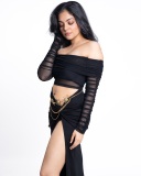 ahaana-krishna-in-black-Twisted-Drape-A-line-Skirt-fashion-glamour-outfit-photos-004