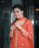 actress-anusree-in-orange-anarkali-churidar-photos-003