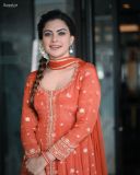 actress-anusree-in-orange-anarkali-churidar-photos-004