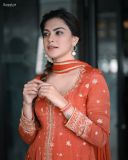 actress-anusree-in-orange-anarkali-churidar-photos