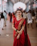 actress-anusree-in-red-pattu-saree-photos-004