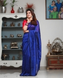 anusree-in-blue-saree-with-red-blouse-003