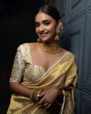 keerthy-suresh-in-golden-color-saree-with-makeup-look-photos-001