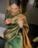 madonna-sebastian-in-green-pattu-saree-photos-002