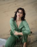 madonna-sebastian-in-olive-green-co-ord-set-photos-at-beach-side