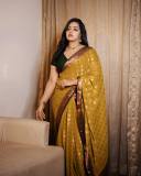 malavika-c-menon-in-golden-yellow-saree-and-green-blouse-photos-005