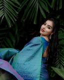 malavika-menon-in-peacock-color-saree-photos-001