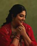 manjima-mohan-in-blood-red-party-wear-churidar-ideas-photos-006