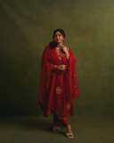 manjima-mohan-in-blood-red-party-wear-churidar-ideas-photos-009