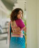 mareena-michael-kurisingal-in-sky-blue-pattu-saree-with-heavy-design-blouse-photos-001