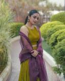 namitha-pramod-in-olive-green-lehenga-with-purple-dupatta-photos-007