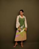 nikhila-vimal-in-flower-printed-olive-green-and-white-dress-photos-002