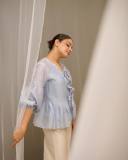 nikhila-vimal-in-off-white-palazzo-pants-with-light-sky-blue-top-dress-photos-001