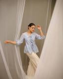 nikhila-vimal-in-off-white-palazzo-pants-with-light-sky-blue-top-dress-photos