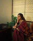 nimisha-sajayan-in-kumkum-red-pattu-saree-photos-010