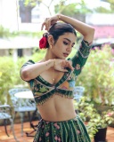 priya-varrier-in-green-wide-neck-lehenga-dress-photos10