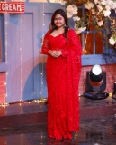 shaalin-zoya-in-red-net-saree-look-photos-002