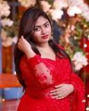 shaalin-zoya-in-red-net-saree-look-photos-006