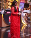 shaalin-zoya-in-red-net-saree-look-photos-007