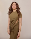 tamanna-in-Khaki-color-Twisted-Lever-Tee-Dress-photos-003