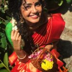 anupama parameswaran new onam saree photos-004