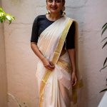 esther anil latest onam saree photos