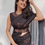 namitha pramod in black saree photos 032-002