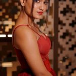 saniya iyappan latest pics in red dress -001