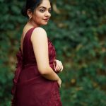 ahaana krishna kumar in red saree photos-002