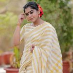 meera nandan latest onam 2021 photos in Kerala saree 006