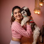 keerthy suresh with puppy dog Nyke photos 002