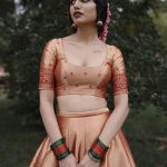 priya varrier in kerala style pattu pavada by pranaah