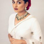 esther anil latest pics in white saree 001