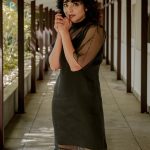 rima kallingal fashion dress in black colour 001