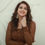 bhavana photoshoot in brown colour dress 003