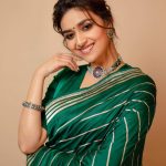 keerthy suresh latest photoshoot in green saree 002