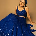 esther anil latest pics in blue dress