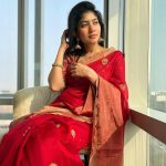 sai pallavi latest photos in red colour pattu sarees 002