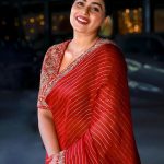 actress poorna latest photos in red colour saree 010