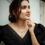 aditi ravi photos in black long dress