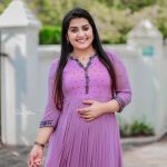 sarayu mohan latest photos in lavender color dress