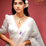 anaswara rajan photos in white saree latest 005