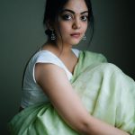 ahana krishnakumar new photos in green saree2002 008