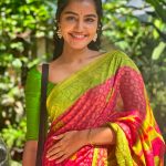 anupama parameswaran new simple saree look photos 001