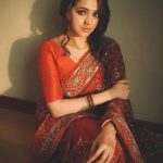 bhavana new photos in red colour saree latest images 003