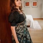 bhavana in black saree with black blouse images 001