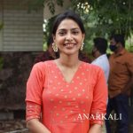 aishwarya lekshmi in peach anarkali photos