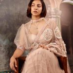 madonna sebastian in LABELM newest vintage inspired ‘Victorian Dreams wedding collection.